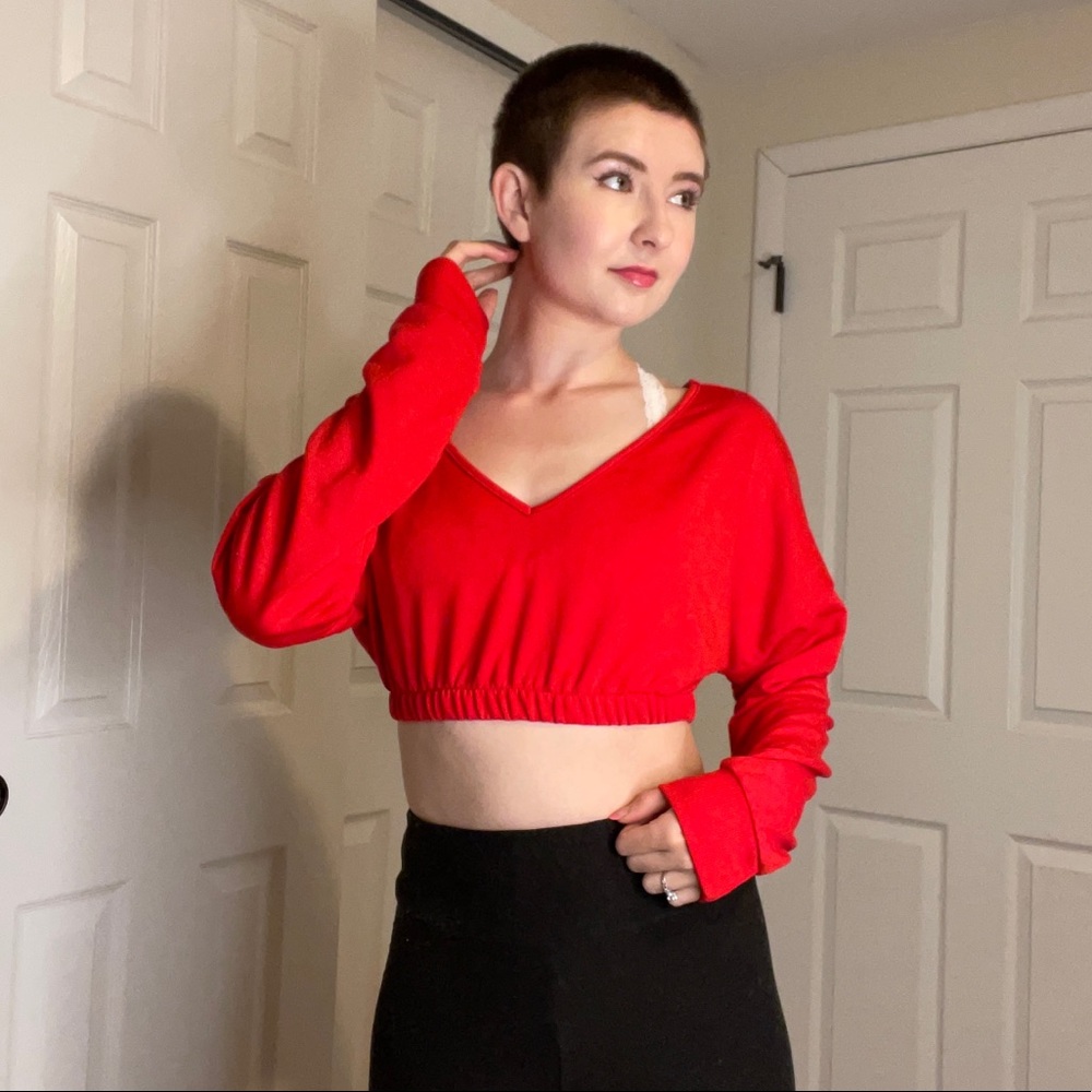 Bright Red Crop Top